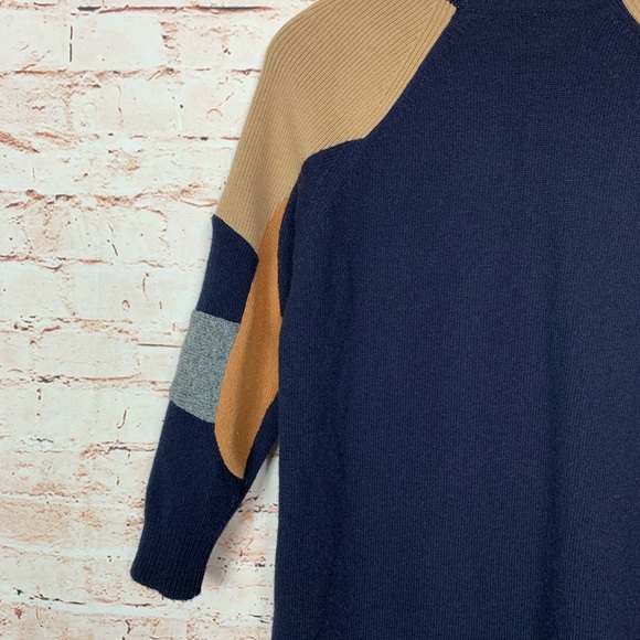 Celine Cashmere Wool Color Block Tunic Sweater - Picture 7 of 8